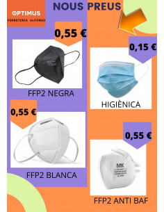 Mascaretes: higiènica i FFP2